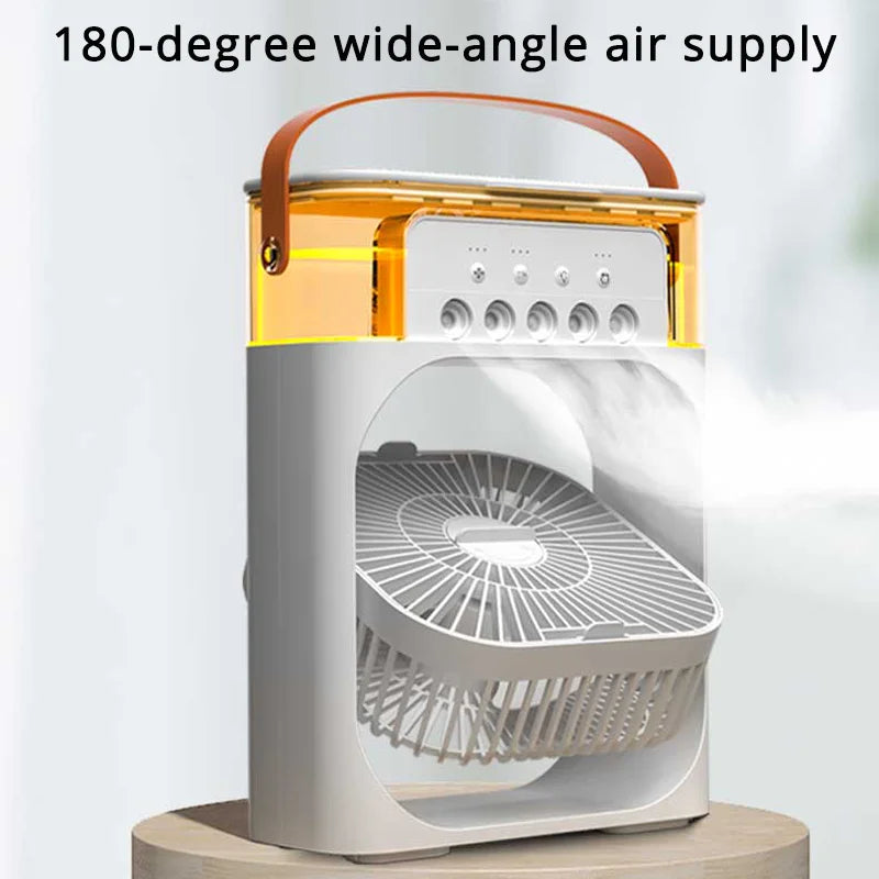 Compact Silent Mini Air Conditioner & Humidifier - Perfect for Home & Indoor Cooling