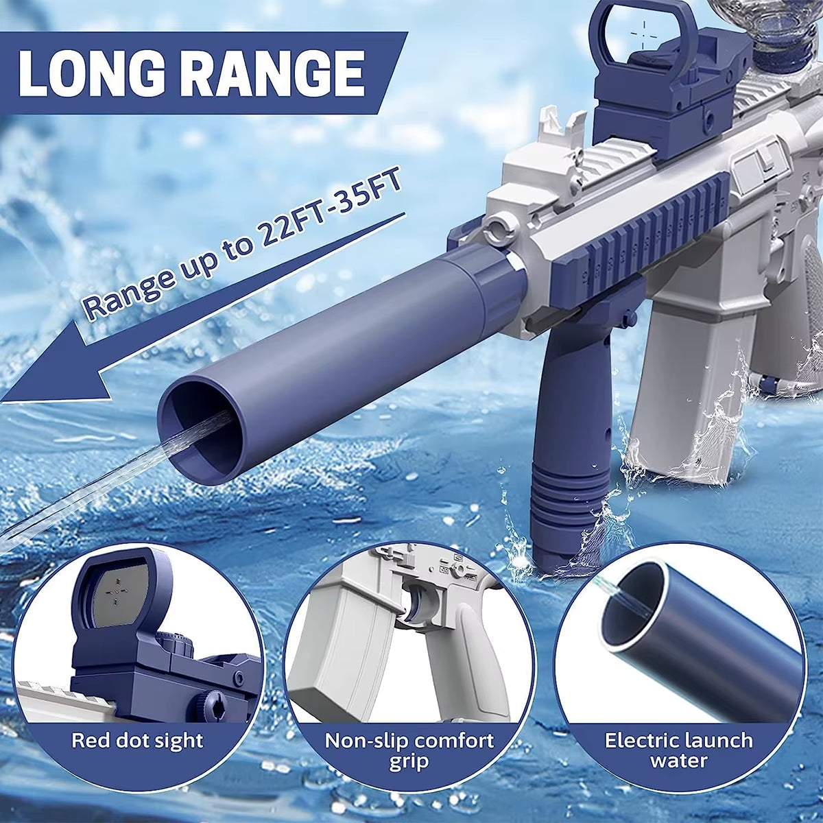 M416 Water Gun Fully Automatic Shooting Toy Summer M416 Water Gun Battle Beach Outdoor Entertainment Children'S and Adult Toys