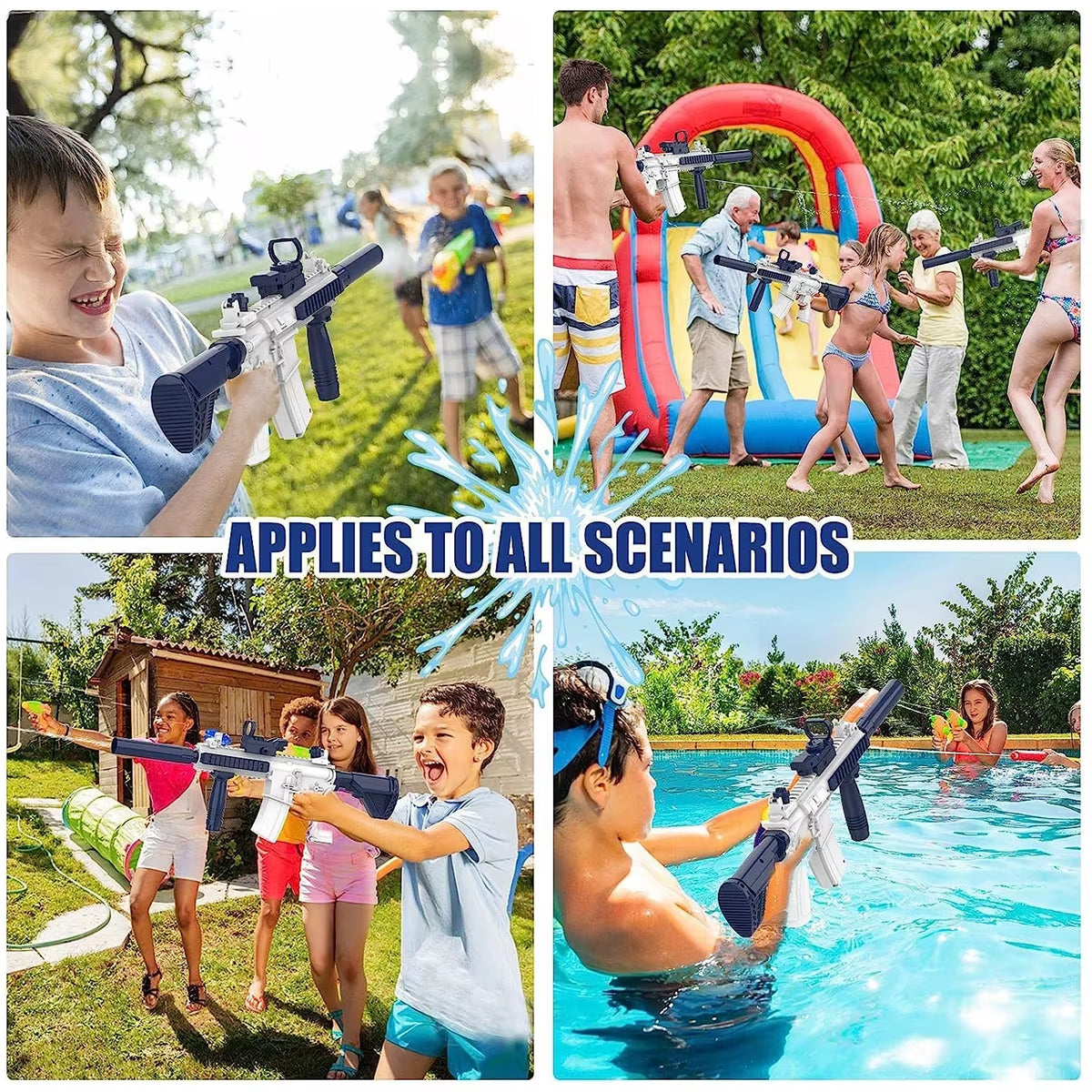 M416 Water Gun Fully Automatic Shooting Toy Summer M416 Water Gun Battle Beach Outdoor Entertainment Children'S and Adult Toys